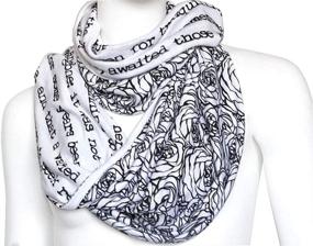 img 2 attached to Stylish Literary Accessory: Literati Club Jane Eyre Book Scarf in White - One Size Fits All