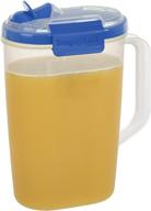 🔵 progressive snaplock 2.0 liter juice pitcher - blue container, easy-open seal, leak-proof lid, stackable & bpa-free логотип