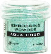 🌊 aqua tinsel embossing powder by ranger logo