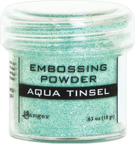 img 1 attached to 🌊 Aqua Tinsel Embossing Powder by Ranger