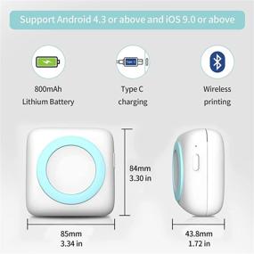 img 2 attached to 📠 Mini Bluetooth Label Maker Machine: HOMESTEC Portable Thermal Printer for Smartphone with Tape, Wireless Printing