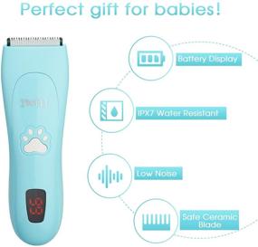 img 2 attached to 👶 Browsing the Best: Baby Hair Clippers, Quiet & Waterproof Electric Trimmer for Infant and Toddler Haircuts - Rechargeable Cordless Haircut Kit for Fine Baby Hair