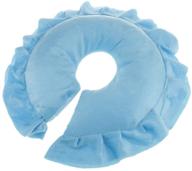 ultra-comfort u shaped neck support cushion for spa, salon & travel - sky blue logo