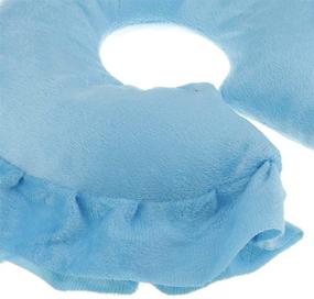 img 1 attached to Ultra-Comfort U Shaped Neck Support Cushion for Spa, Salon & Travel - Sky Blue