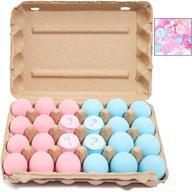 🎉 pink confetti filled eggs: perfect party surprise for girl gender reveal! (24 pack) logo