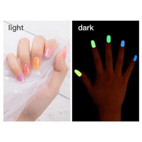 img 1 attached to 💅 All-In-One Neon Night Glowing Poly Nail Extension Gel Kit - Luminous Enhancement Builder Gel Set with 5 Colors, Ideal for Starter & Professional Nail Artists