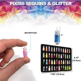 img 1 attached to 48 Pack Extra Fine Glitter and Sequins for 💫 Tumblers - Epoxy Tumbler Supplies Bulk Bottles Kit 5ml Each