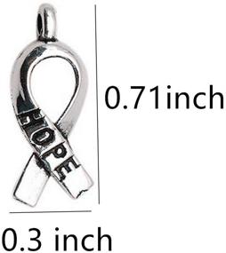 img 3 attached to 🎗️ Aflyu Breast Cancer Awareness Ribbon Charms: Empowering DIY Jewelry Craft Making with Hope Ribbon Charm Pendants (150)