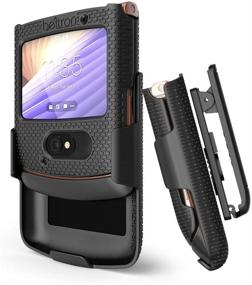 img 4 attached to BELTRON Case with Clip for Motorola RAZR 5G - Snap-On Protective Cover with Rotating Belt Holster Combo & Built-in Kickstand - Motorola Moto RAZR 5G Flip Phone (2020) XT2071 - Black (AT&T / T-Mobile)