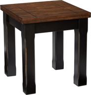 lane home furnishings black oak end table logo