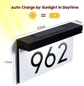 img 3 attached to 🌞 Solar Powered Address Plaques for House | LED House Number Sign Outdoor Waterproof 6000K Daylight White