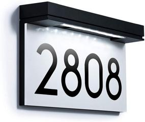 img 4 attached to 🌞 Solar Powered Address Plaques for House | LED House Number Sign Outdoor Waterproof 6000K Daylight White
