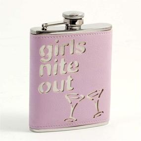 img 1 attached to 🍸 Girls Nite Out - Bey-Berk 6 oz. Pink Leatherette Flask, One Size