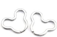 🐭 lind kitchen 10pcs mickey mouse shape diy metal key ring - creative flat keychain accessories, split ring in silver логотип