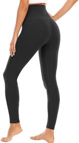img 4 attached to 🩳 ECHOINE Women's Yoga Leggings: Unbelievably Soft Tummy Control High Waist Workout Pants for Sports & Fitness - Full Length