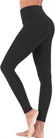 img 2 attached to 🩳 ECHOINE Women's Yoga Leggings: Unbelievably Soft Tummy Control High Waist Workout Pants for Sports & Fitness - Full Length