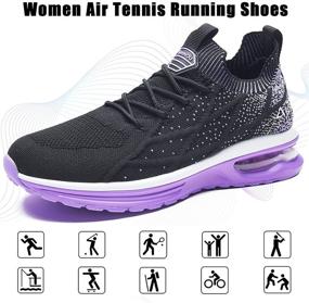 img 2 attached to 👟 GANNOU Athletic Women's Shoes - Running Fashion in Peachblack for Enhanced Performance