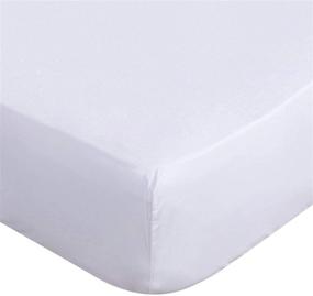 img 4 attached to 🛏️ LDC Queen Fitted Sheet - Brushed Microfiber 1800 Bedding - Deep Pocket Cooling Sheets up to 16 inch - Wrinkle, Fade & Shrinkage Resistant - 1 Queen Size Fitted Bed Sheet (White)