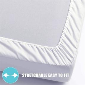 img 1 attached to 🛏️ LDC Queen Fitted Sheet - Brushed Microfiber 1800 Bedding - Deep Pocket Cooling Sheets up to 16 inch - Wrinkle, Fade & Shrinkage Resistant - 1 Queen Size Fitted Bed Sheet (White)