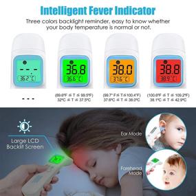 img 1 attached to 🌡️ WISHDREAM Infrared Forehead Thermometer: Touchless 4-in-1 Temperature Gun for Accurate Instant Readings in Adults, Kids, and Babies with Fever Alarm - Medical Body Temperature Scanner