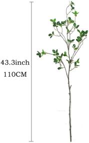 img 2 attached to 🌿 Warmter 43.3 Inch Artificial Eucalytus Green Branches Pine Evergreen Plant Tree Branch: Ideal for Home, Wedding, Garden, Office Décor - Pack of 2