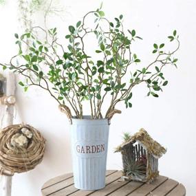 img 3 attached to 🌿 Warmter 43.3 Inch Artificial Eucalytus Green Branches Pine Evergreen Plant Tree Branch: Ideal for Home, Wedding, Garden, Office Décor - Pack of 2