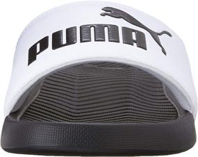 img 3 attached to Stylish and Comfortable PUMA Popcat Slide Sandal White Men's Shoes - Perfect for Any Occasion