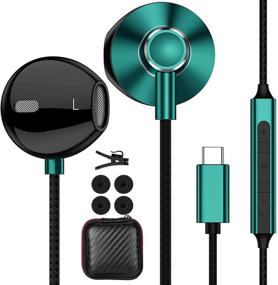 img 4 attached to 🎧 Advanced USB C Headphones: ACAGET Wired Type C Earphone with HiFi Stereo Bass, Mic, and Volume Control - Compatible with Samsung Galaxy S21 Plus Ultra, Note 20, Google Pixel 5 4, Oneplus 9 Pro Nord