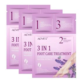 img 4 attached to 👣 3-in-1 Foot Peel Mask: Remove Dead Skin, Callus, and Dryness | Get Baby-Soft Feet | Moisturizing Foot Mask Peel | Exfoliating Foot Treatment for Men and Women (Lavender Scented)