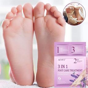 img 3 attached to 👣 3-in-1 Foot Peel Mask: Remove Dead Skin, Callus, and Dryness | Get Baby-Soft Feet | Moisturizing Foot Mask Peel | Exfoliating Foot Treatment for Men and Women (Lavender Scented)