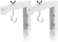 🔧 suptek universal projector screen wall mount l-brackets - 6 inch extension hooks for projection screen up to 44 lbs, prl001, white (1 pair) logo