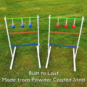 img 1 attached to 🏓 GoSports Premium Metal Ladder Toss Game Set in White: Enhance Your Outdoor Fun!