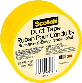 img 3 attached to 🌞 3M Scotch Duct Tape in Sunshine Yellow - 1.88-Inch by 20-Yard - Versatile and Reliable!