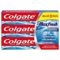 get long-lasting cool mint freshness with colgate 🌬️ max fresh toothpaste - pack of 3 (6oz each) logo