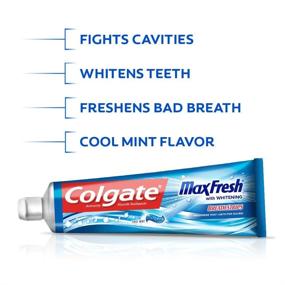 img 3 attached to Get Long-lasting Cool Mint Freshness with Colgate 🌬️ Max Fresh Toothpaste - Pack of 3 (6oz Each)