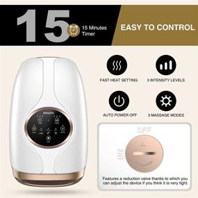 img 1 attached to 👐 FAYLOCH Cordless Electric Hand Massager: 3-Level Pressure Point Therapy for Arthritis, Pain Relief, Carpal Tunnel, Finger Numbness – Shiatsu Massage Machine with Heat & Air Compression