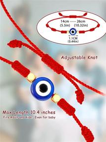 img 3 attached to 6 Pieces Adjustable Evil Eye Red Bracelets - Kont Bracelets
