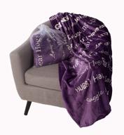 🎁 blankiegram hugs throw blanket: spread positive energy, compassion, and serenity with inspirational messages (purple) - perfect gift for friends and family logo