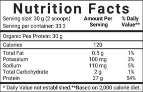 img 1 attached to Премиум органический горошковый протеин из Северной Америки - 1 кг (2.2 фунта) | Растительного происхождения, усвояемый, с ВСАА, флавонидами и минералами | Без ГМО и дружественный веганам.