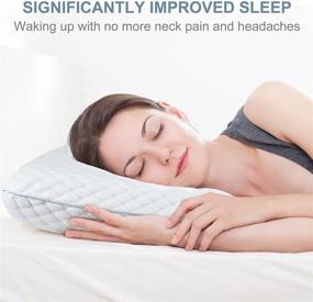 img 1 attached to 🌙 Experience Ultimate Comfort with bedreamy Memory Foam Pillow: Bamboo Cover, Soothing Cooling & Ventilated Design, King Size