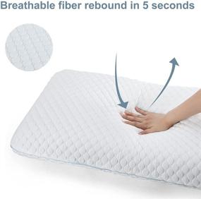 img 2 attached to 🌙 Experience Ultimate Comfort with bedreamy Memory Foam Pillow: Bamboo Cover, Soothing Cooling & Ventilated Design, King Size