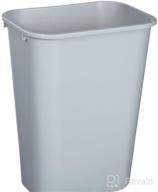 картинка 1 прикреплена к отзыву 🗑️ Rubbermaid Commercial 10 Gallon Plastic Resin Deskside Wastebasket - Ideal for Office & Home, Beige от Carla Anderson