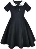 👗 chic and charming: vintage collar skater dress for casual girls’ fashion logo