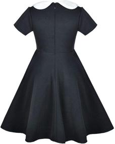 img 2 attached to 👗 Chic and Charming: Vintage Collar Skater Dress for Casual Girls’ Fashion