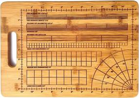 img 1 attached to Optimized Bamboo Wood Precision Cutting Board for Perfectionist Chefs, 9.75 x 13.75 inches