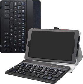 img 4 attached to 📱 Alcatel Joy Tab Case with LiuShan Design, Wireless Keyboard Case for Alcatel 3T 8, Detachable Standing PU Leather Cover for T-Mobile Alcatel Joy Tab 8-inch/Alcatel 3T 8-inch Tablet in Black