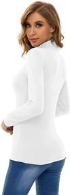 img 1 attached to Womens Clothes Fitted Turtleneck Sleeve Women's Clothing in Lingerie, Sleep & Lounge