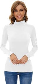 img 4 attached to Womens Clothes Fitted Turtleneck Sleeve Women's Clothing in Lingerie, Sleep & Lounge