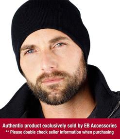 img 3 attached to Ultimate Fit: Everything Black 9" Skull Cap Beanie for Your Perfect Head