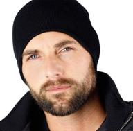 ultimate fit: everything black 9" skull cap beanie for your perfect head logo